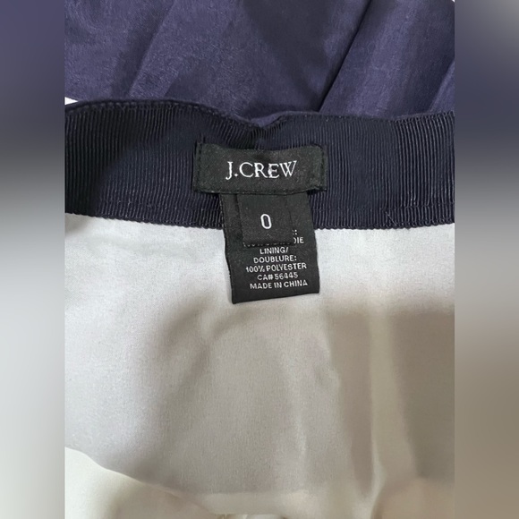 J.Crew Skirt Womens size 0 Blue White Striped Silk Lightweight Mini skirt - Picture 8 of 8